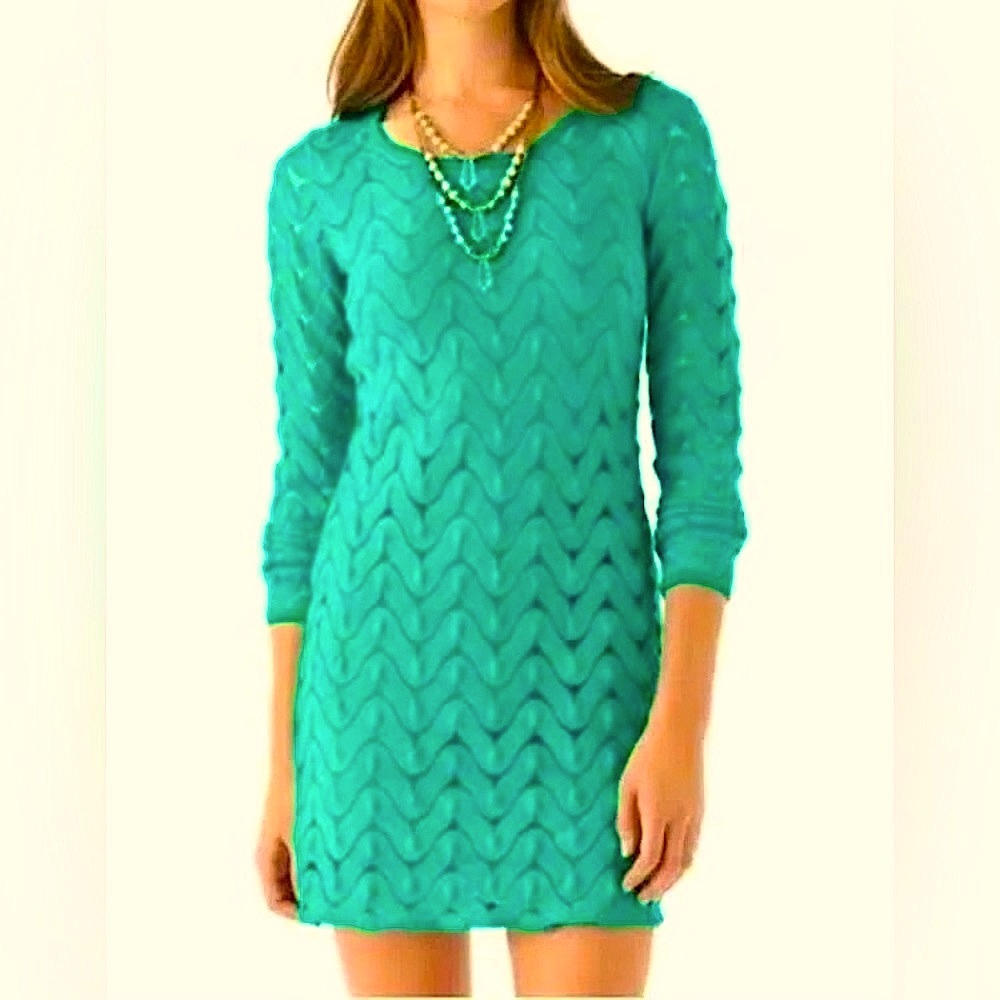 Free People Long Sleeve Wild Thing Bodycon Mini Dress w Back Cut Out in Emerald
